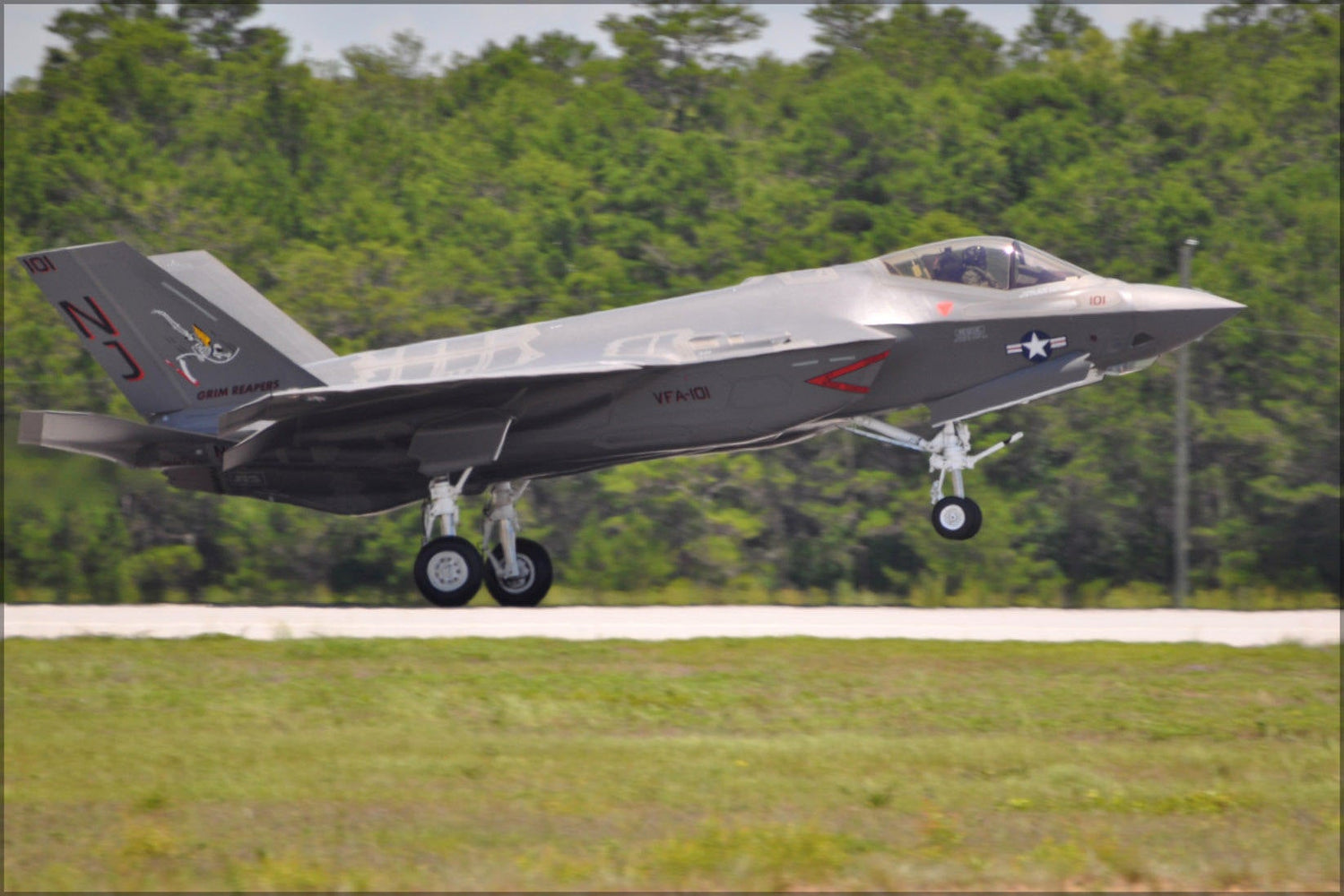 Poster, Many Sizes Available; Lockheed Martin F-35C Lightning Ii Vfa-101 Grim Reapers Eglin Afb