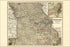 Poster, Many Sizes Available; Map Of Missouri 1896