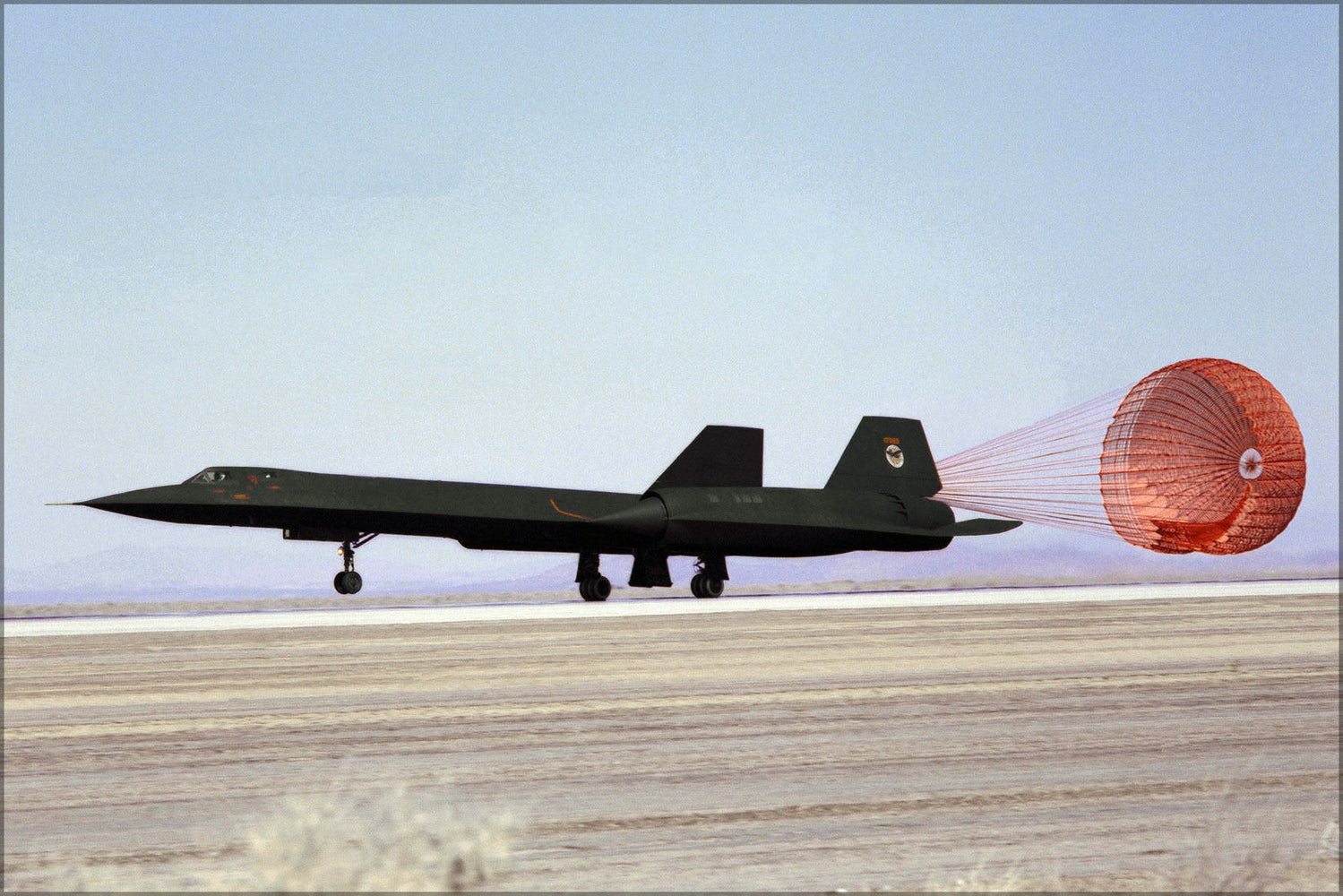 Poster, Many Sizes Available; Air Force Sr-71A Blackbird Aircraft Lands At Dryden