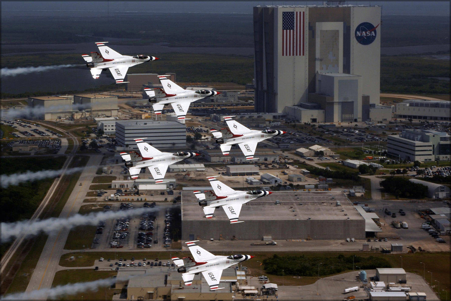 Poster, Many Sizes Available; Air Force Thunderbird F-16 Jetskennedy Space Center