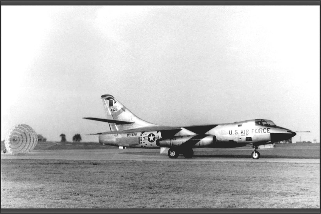 Poster, Many Sizes Available; Boeing Rb-66B 54-0429 Landing At Raf Bruntingthorpe 1960