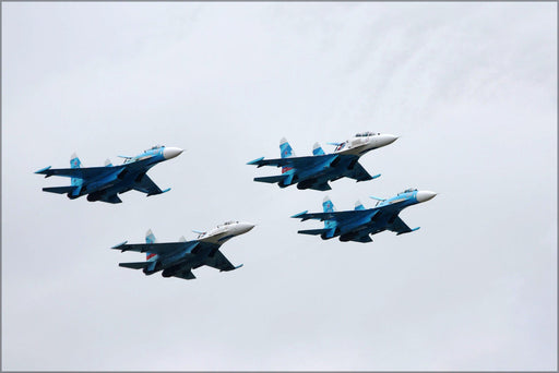 Poster, Many Sizes Available; Four Fighter Su-27 Flanker