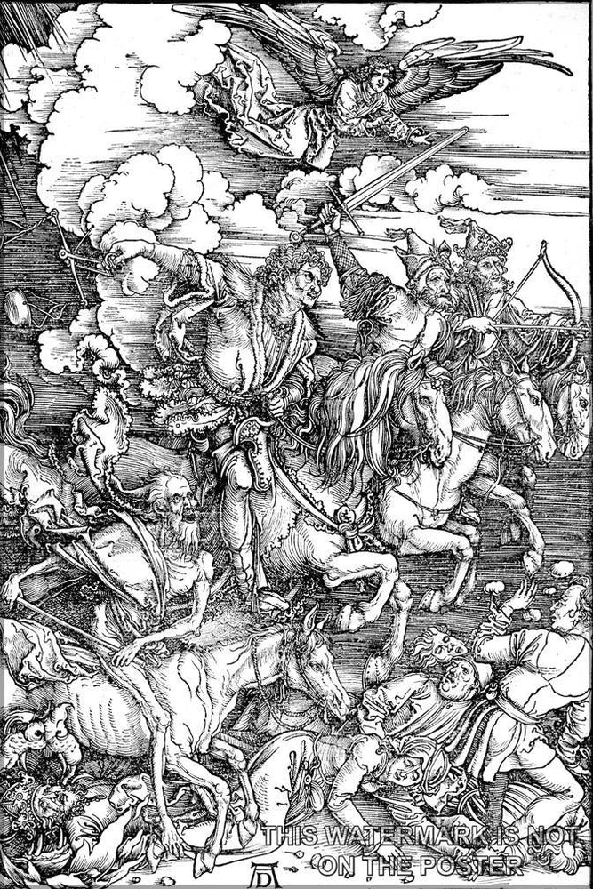 Poster, Many Sizes Available; Four Horsemen Of The Apocalypse, Depicted In A Woodcut By Albrecht DÃ¼rer,