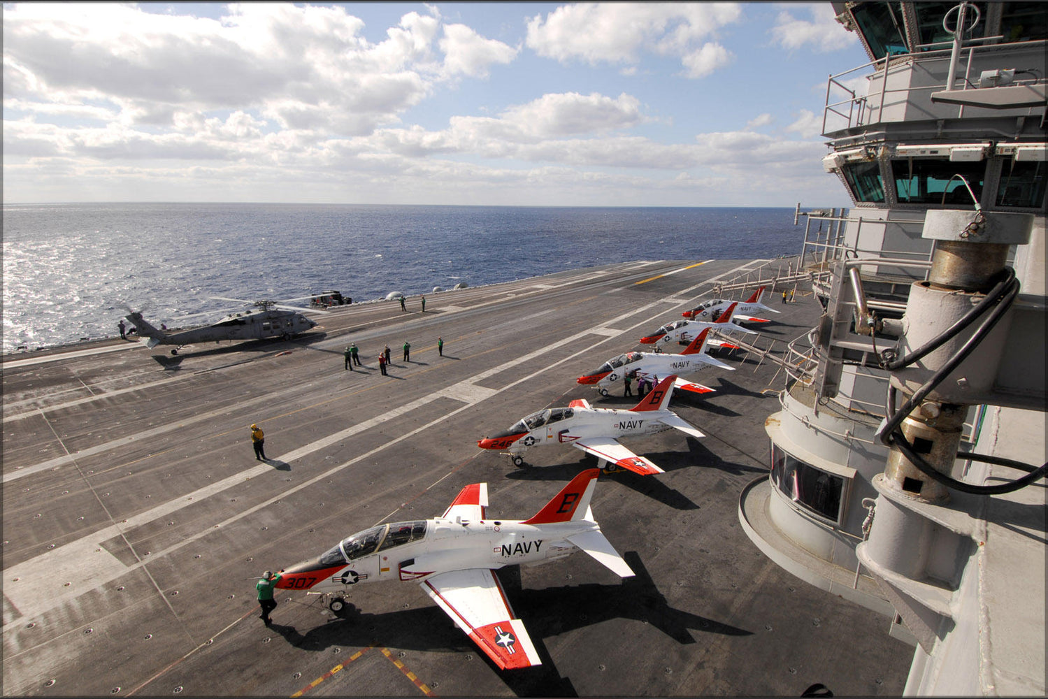 Poster, Many Sizes Available; Aircraft Carrier Uss Harry S. Truman (Cvn 75) T-45 Goshawk