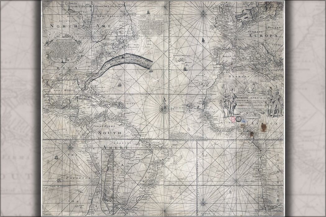 Poster, Many Sizes Available; Franklin-Folger Chart Map Of Gulf Stream 1768