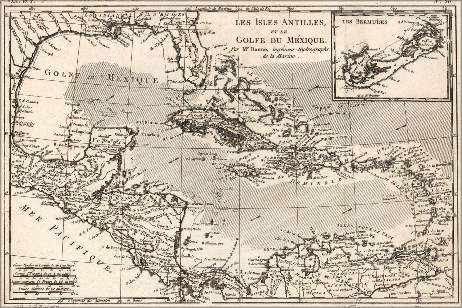 Poster, Many Sizes Available; Map Of Caribbean Area West Indies Cuba 1780