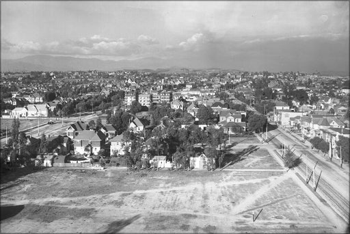 Poster, Many Sizes Available; Panoramic View Of Downtown Los Angeles From St. Vincent&#39;S College At Washington Street And Grand Street, Ca.19