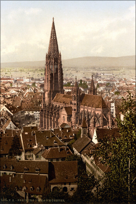 Poster, Many Sizes Available; Freiburg Minster, Freiburg, Baden, Germany Photochrom 1890