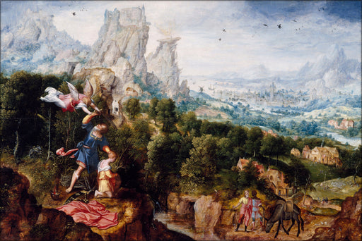 Poster, Many Sizes Available; Herri Met De Bles Landscape With The Offering Of Isaac