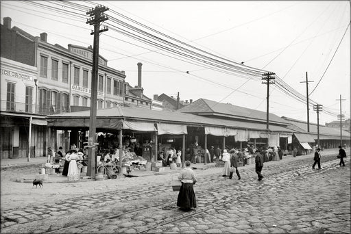 Poster, Many Sizes Available; French Market In New Orleans, 1910