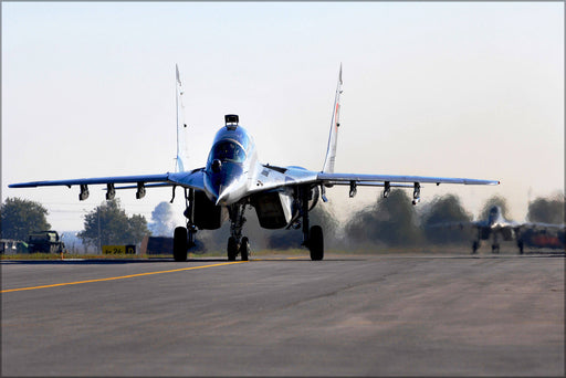 Poster, Many Sizes Available; Bulgarian Air Force Mig-29 Fulcrum Aircraft Taxis