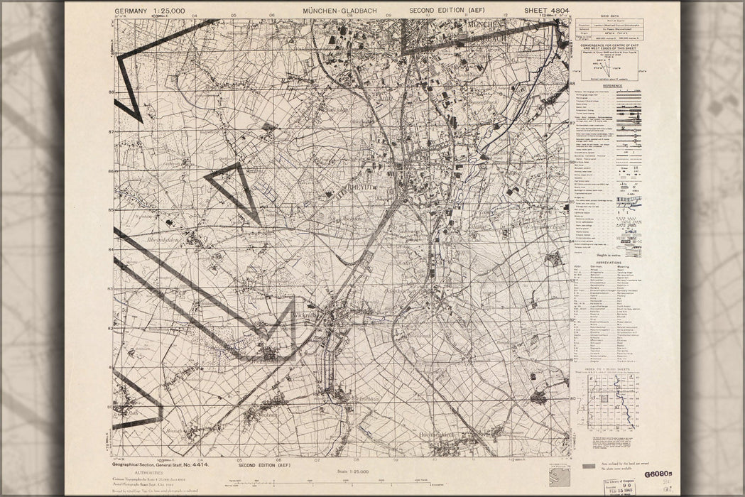 Poster, Many Sizes Available; Map Of Munich Germany 1943 British War Office