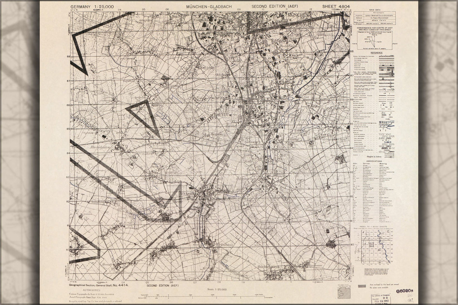 Poster, Many Sizes Available; Map Of Munich Germany 1943 British War Office