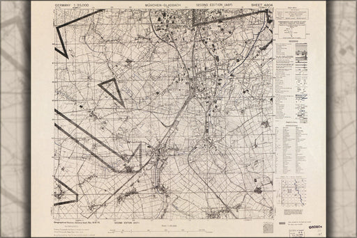 Poster, Many Sizes Available; Map Of Munich Germany 1943 British War Office