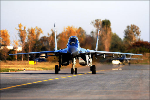 Poster, Many Sizes Available; Bulgarian Mig-29 Aircraft Taxis Toward The End Of Runway