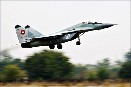 Poster, Many Sizes Available; Bulgarian Mikoyan-Gurevich Mig-29A Takes Off From Runway