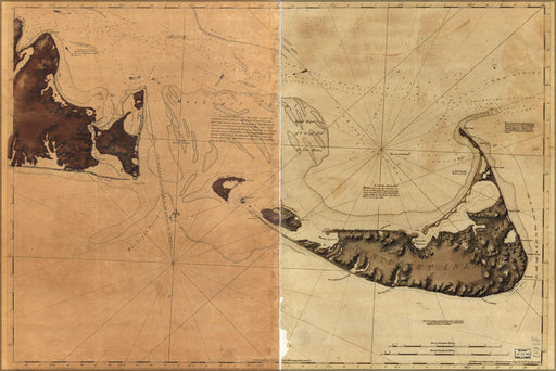 Poster, Many Sizes Available; Map Of Nantucket & E Marthas Vineyard 1776 P1