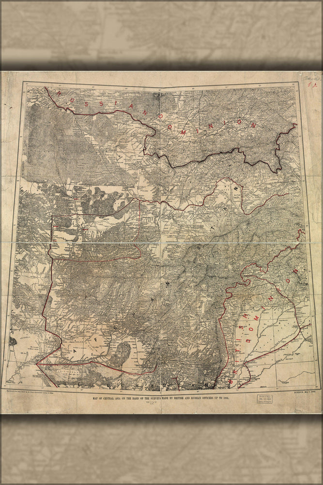 Poster, Many Sizes Available; Map Of Central Asia 1881