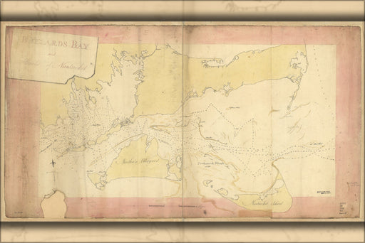 Poster, Many Sizes Available; Map Of Nantucket Shoals Buzzards&#39;S Bay Martha&#39;S Vineyard 1778