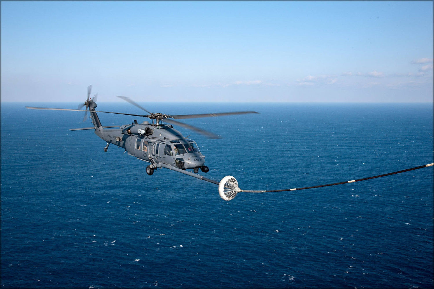 Poster, Many Sizes Available; Hh-60 Pave Hawk Helicopter Refuels, 33Rd Rescue Squadron