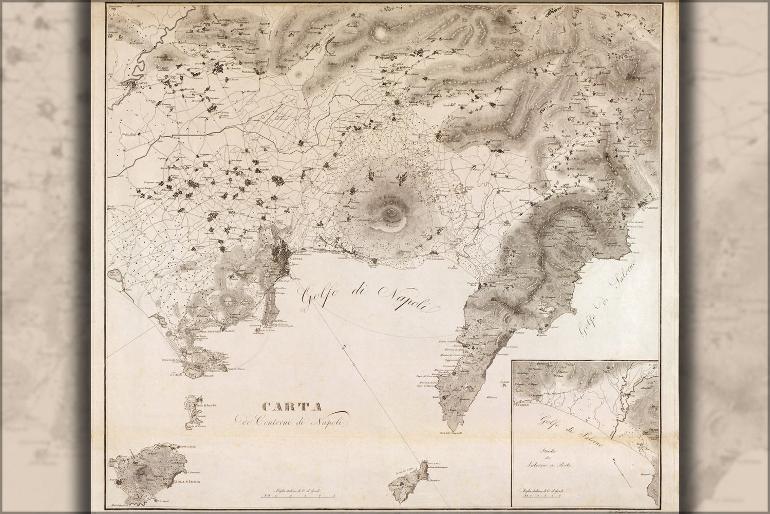 Poster, Many Sizes Available; Map Of Naples Italy 1828