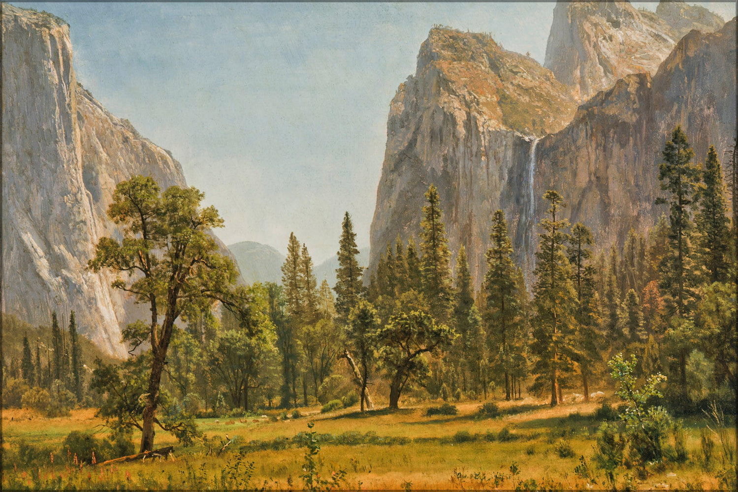 Poster, Many Sizes Available; Albert Bierstadt Bridal Veil Falls, Yosemite Valley, California