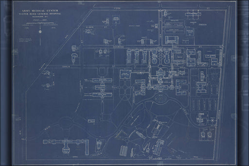 Poster, Many Sizes Available; Map Of Walter Reed General Hospital, Washington, D.C., Post Map 1935