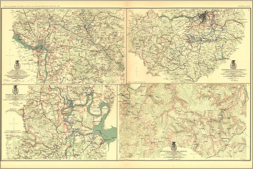 Poster, Many Sizes Available; Civil War Map Richmond (Va), Peterburg And Five Forks (Va), Bermuda Hundred (Va), Jetersville And Sailor&#39;S Cre