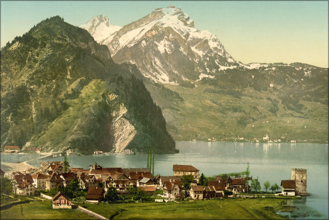 Poster, Many Sizes Available; Stanstaad And Pilatus, Lake Lucerne, Switzerland 1890