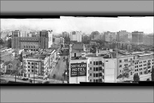 Poster, Many Sizes Available; Panoramic View Of Los Angeles, Showing Sixth Street, Figueroa Street, Flower Street, East Side Of Sixth Street