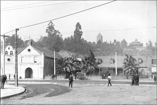 Poster, Many Sizes Available; Panoramic View Of The Los Angeles Plaza, Looking West, Ca.1905 (Chs-5081) #031715