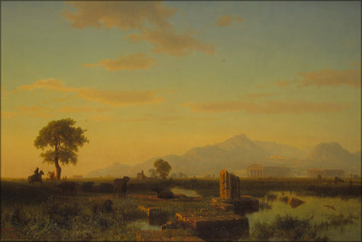 Poster, Many Sizes Available; Albert Bierstadt Ruins Of Paestum