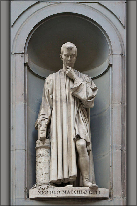 Poster, Many Sizes Available; Statue Of Niccolo Macchiavelli, By Lorenzo Bartolini, Florence, Italy