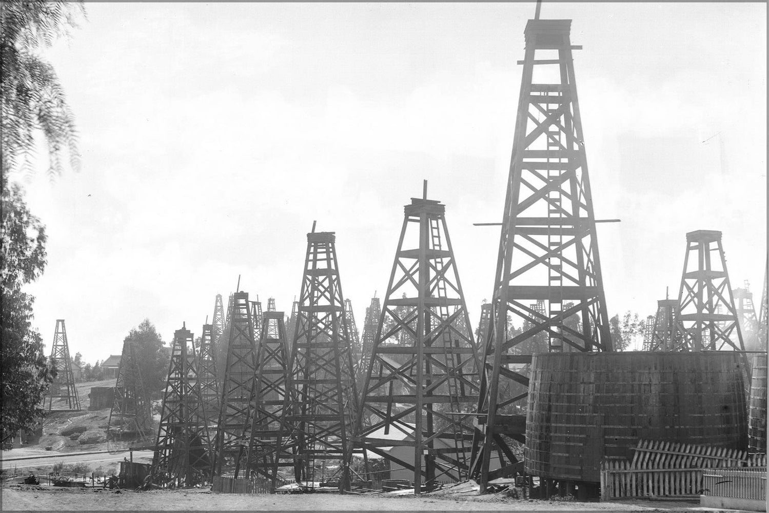 Poster, Many Sizes Available; Los Angeles Oil Field Near 1St Street And Glendale Boulevard, August 20, 1901 (852)  #031215