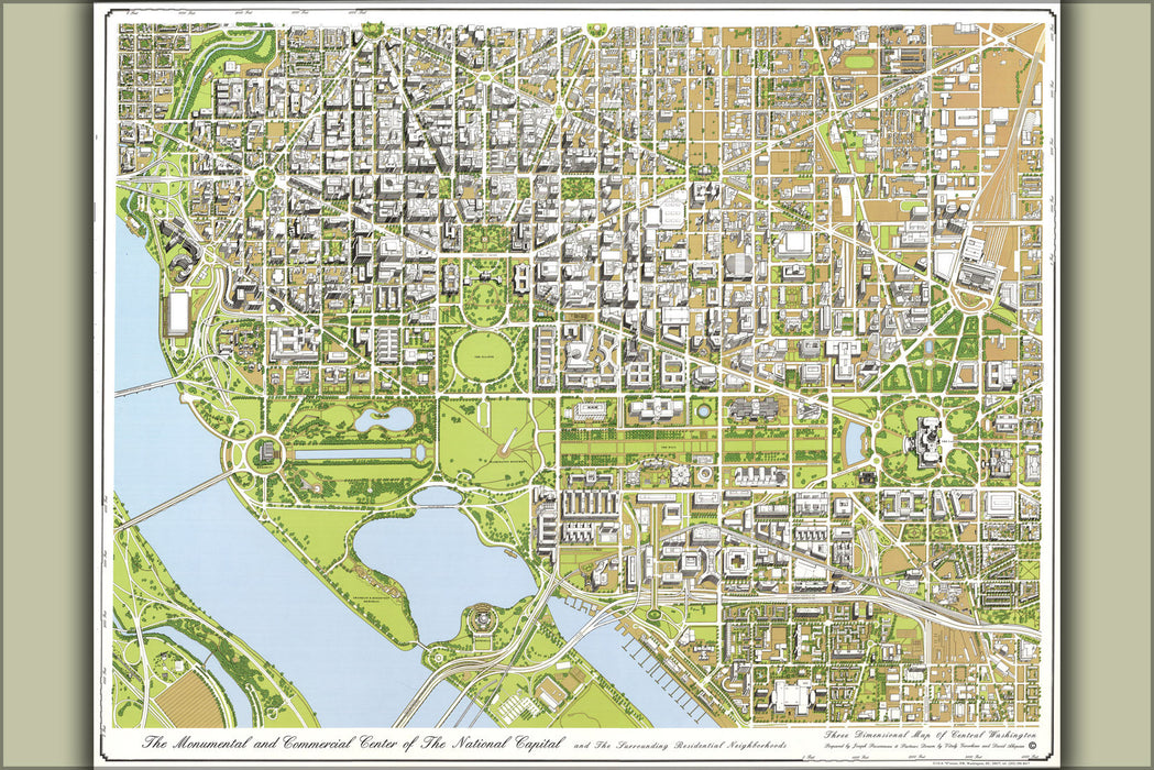 Poster, Many Sizes Available; Map Of Washington D.C. 1996