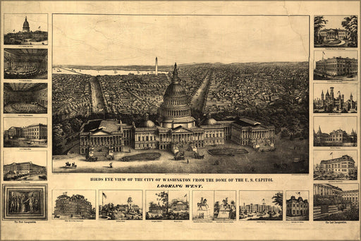 Poster, Many Sizes Available; Map Of Washington D.C. U.S. Capitol 1890