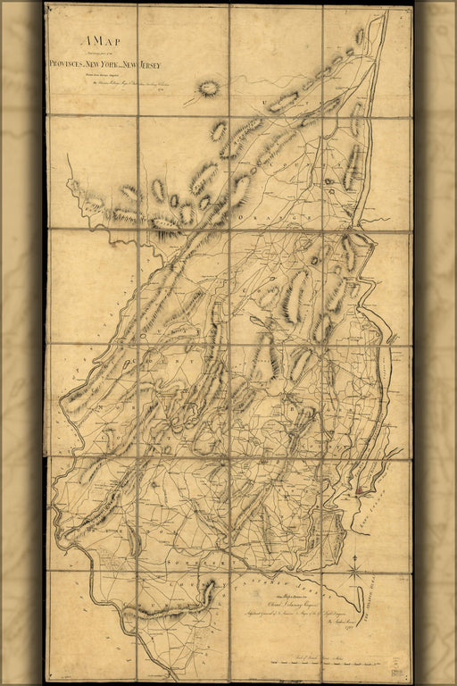 Poster, Many Sizes Available; Map Of New Jersey And New York City 1781