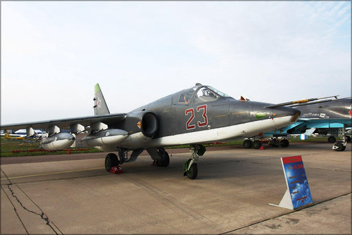 Poster, Many Sizes Available; Low-Flying Attack Aircraft Sukhoi Su-25Sm Frogfoot