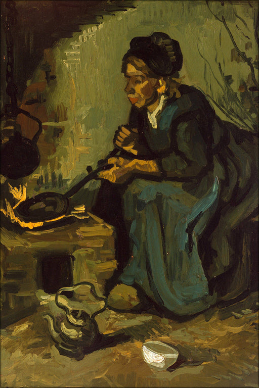 Poster, Many Sizes Available; Peasant Woman Cooking By A Fireplace By Vincent Van Gogh