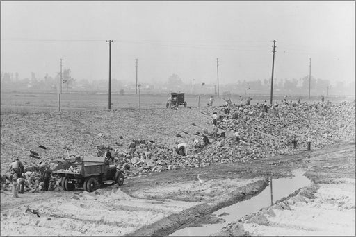 Poster, Many Sizes Available; Lower Los Angeles River (Near Huntington Park), Looking Northwest From Firestone Boulevard Bridge, Showing Com