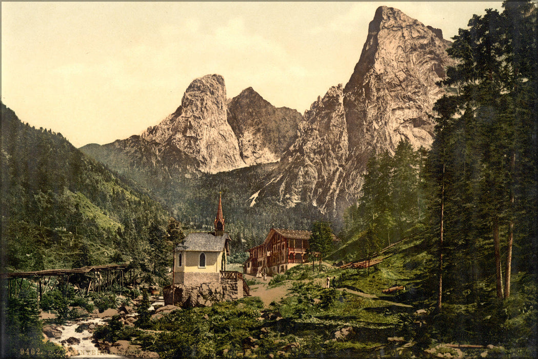 Poster, Many Sizes Available; Hinterbarenbad, Upper Bavaria, Germany 1890 Photochrom