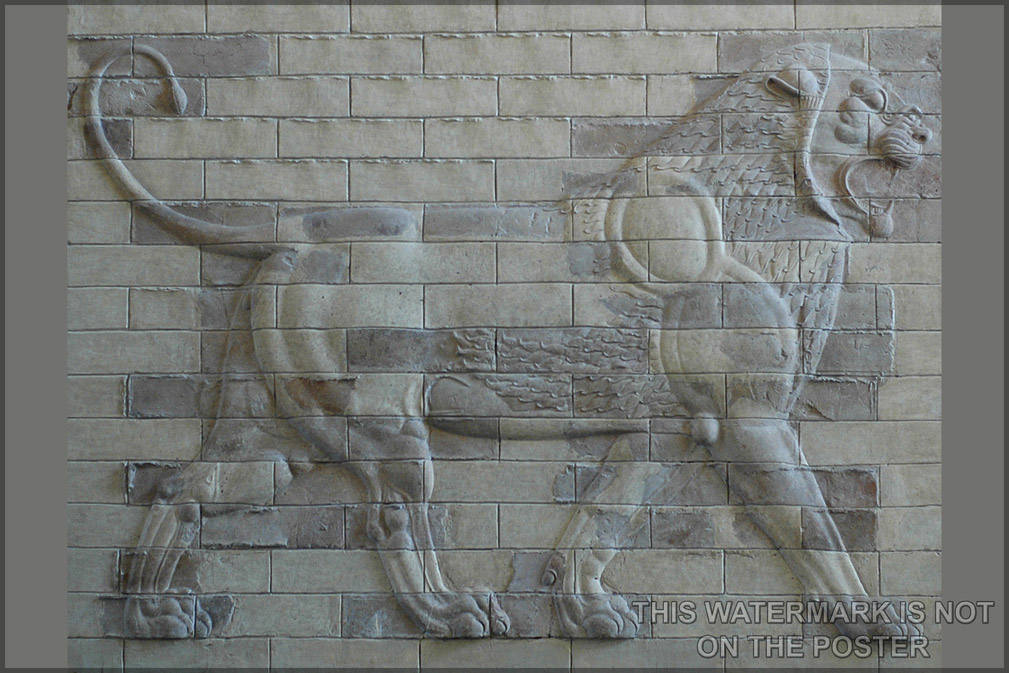 Poster, Many Sizes Available; Persian Lion On A Decorative Panel Made Of Molded Bricks, Darius&#39;S Palace At Susa. Terracotta, Ca. 510 Bc