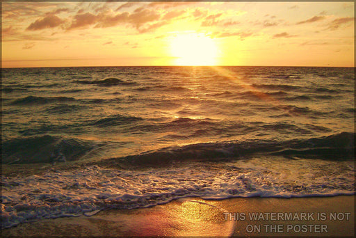 Poster, Many Sizes Available; Sunrise  Over The Atlantic Ocean In Hollywood Florida