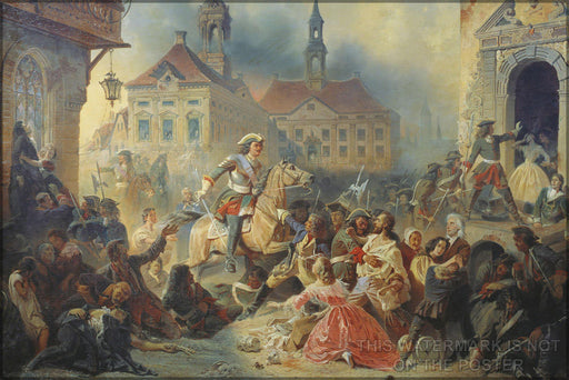 Poster, Many Sizes Available; Peter The Great Pacifies His Troops  Narva 1704 By Nikolay Sauerweid, 1859