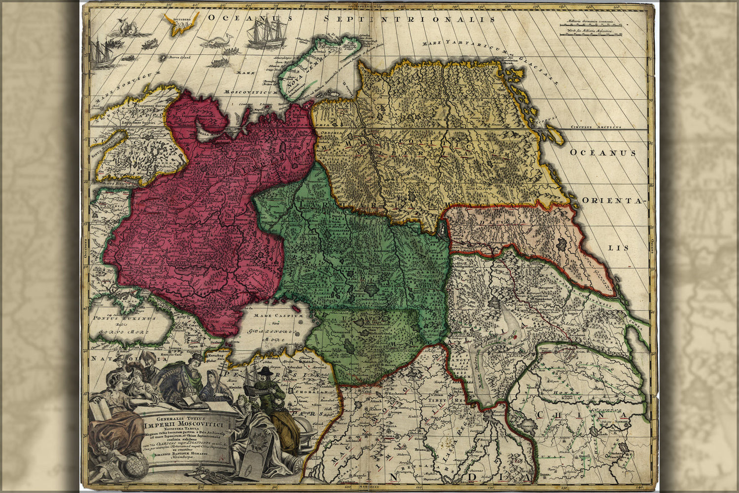 Poster, Many Sizes Available; Map Of Western Russia 1704