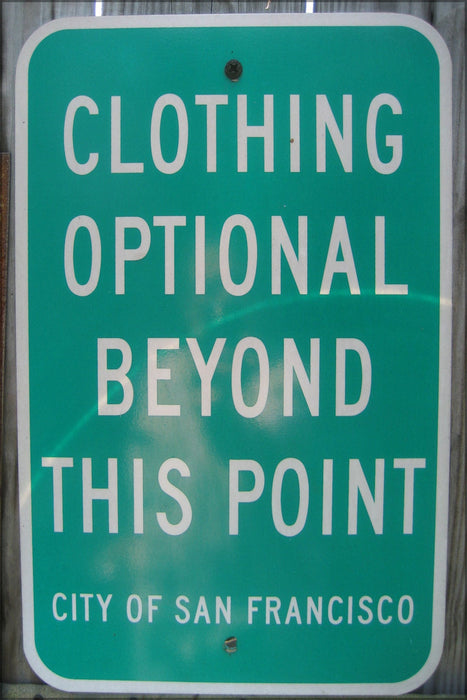 Poster, Many Sizes Available; Clothing Optional San Francisco Nude Bea ...