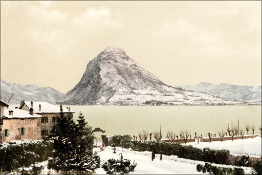 Poster, Many Sizes Available; Photochrom Of Monte San Salvatore In Lugano, Switzerland 1890S