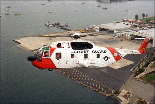 Poster, Many Sizes Available; Coast Guard Sikorsky Hh-3F Pelican Helicopter 1981 H-3