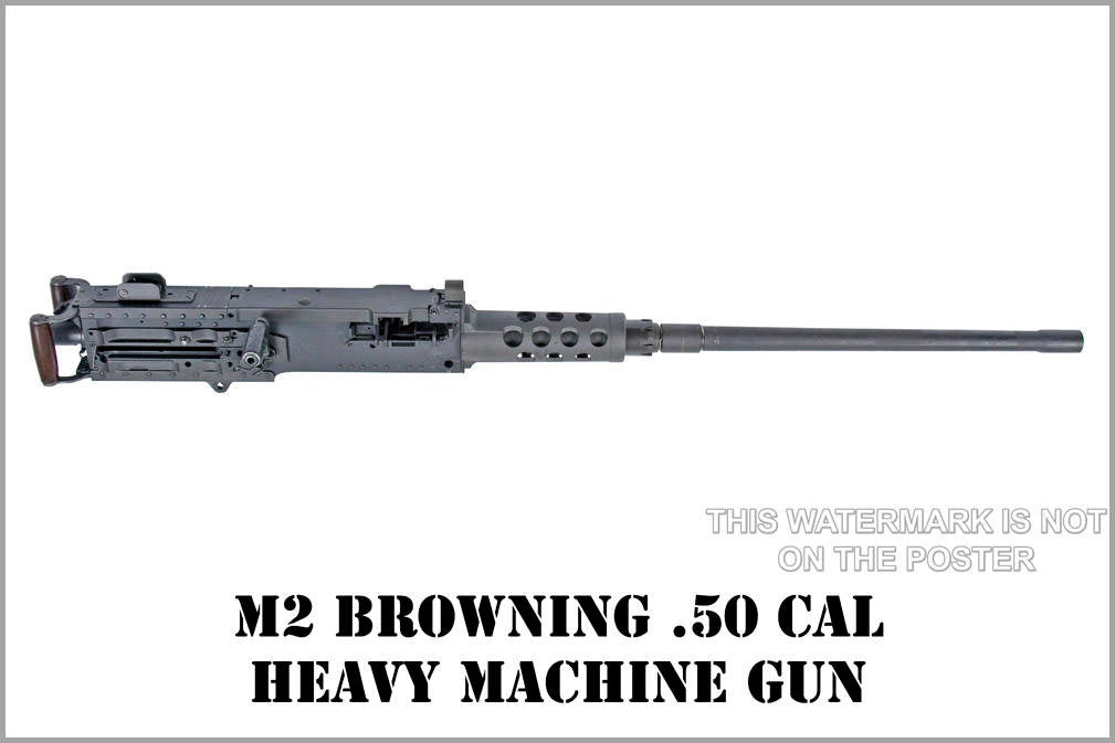 Poster, Many Sizes Available; M2 Machine Gun, Browning .50 Caliber Machine Gun