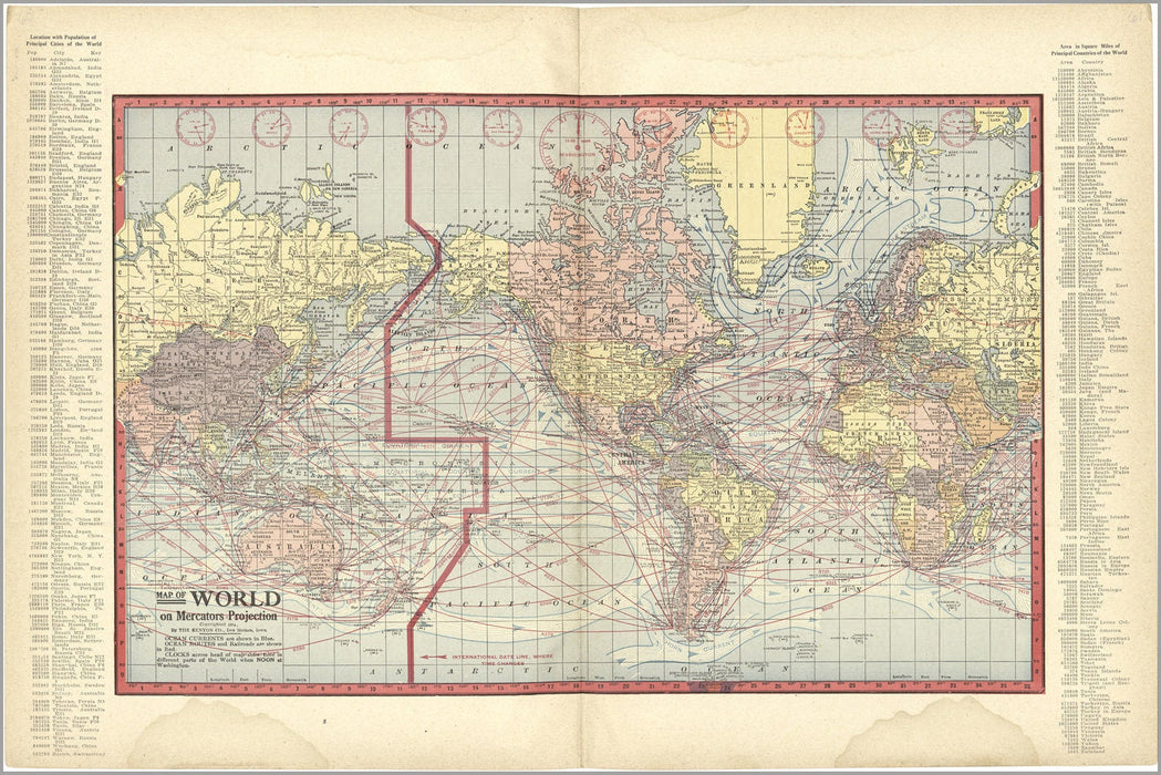 Poster, Many Sizes Available; Map Of World On Mercator Projection 1914